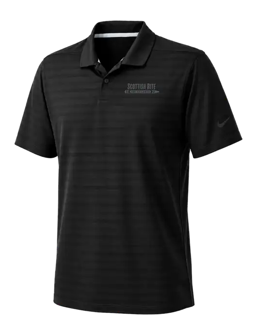 Nike Black Dri-FIT Vapor Jacquard Polo w/Scottish Rite for Children Logo