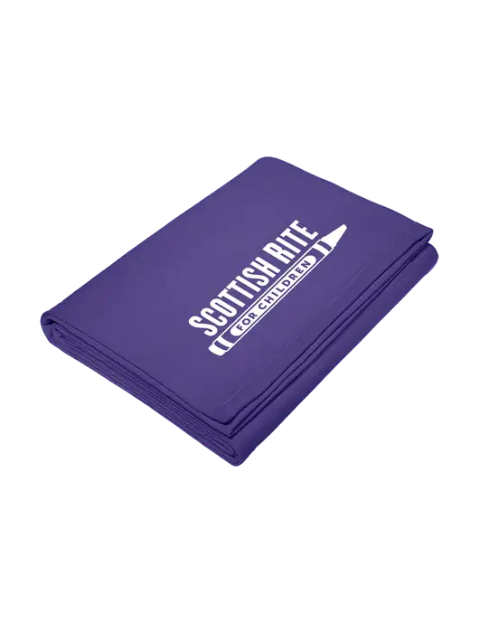 Core Purple Fleece Sweatshirt Blanket w/Scottish Rite for Children Logo