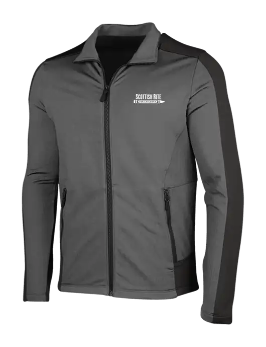 Medium Grey Heather Grid Fleece Jacket w/Scottish Rite for Children Logo