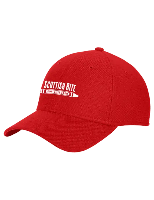 New Era Diamond Era Red Stretch Cap w/Scottish Rite for Children Logo