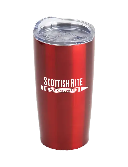 Society Red 20 oz Insulated Tumbler w/Scottish Rite for Children Logo