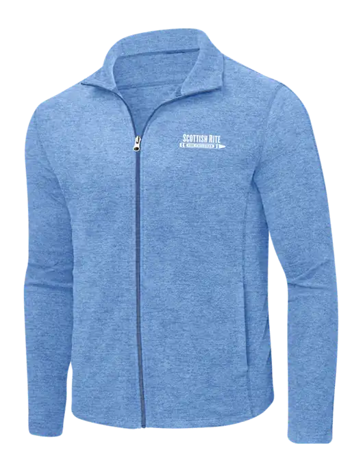 Light Royal Heather Microfleece Full-Zip Jacket w/Scottish Rite for Children Logo