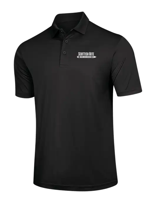 Black PosiCharge Competitor Polo w/Scottish Rite for Children Logo