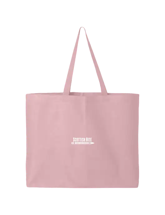 Sturdy Canvas Light Pink Tote w/Scottish Rite for Children Logo