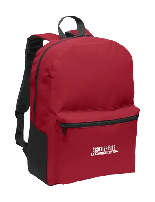 Casual Red Lightweight Laptop Backpack w/Scottish Rite for Children Logo