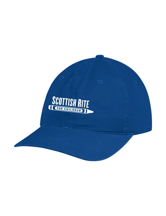 Garment Washed Unstructured Twill Royal Cap w/Scottish Rite for Children Logo