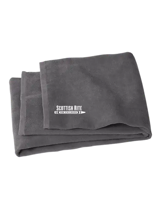 Graphite Beach Towel w/Scottish Rite for Children Logo