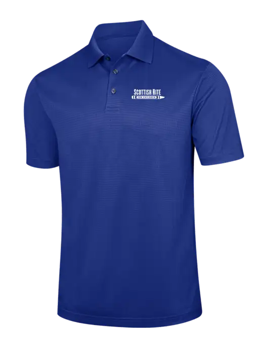 Dark Royal Blue Performance Fine Jacquard Polo w/Scottish Rite for Children Logo