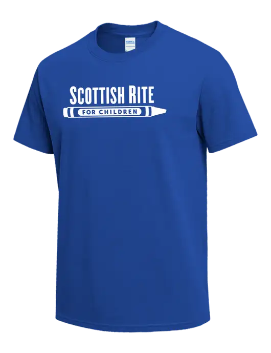 Dark Royal Heavyweight 6.1 oz T-Shirt w/Scottish Rite for Children Logo