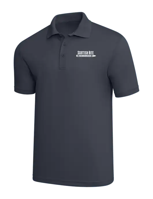Dark Grey PosiCharge RacerMesh Polo w/Scottish Rite for Children Logo