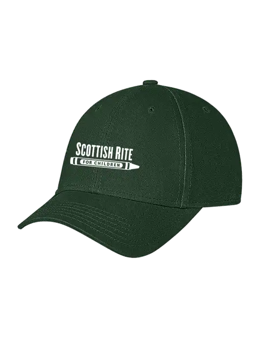 Dark Green Structured Soft Snap Closure Hook & Loop Cap w/Scottish Rite for Children Logo