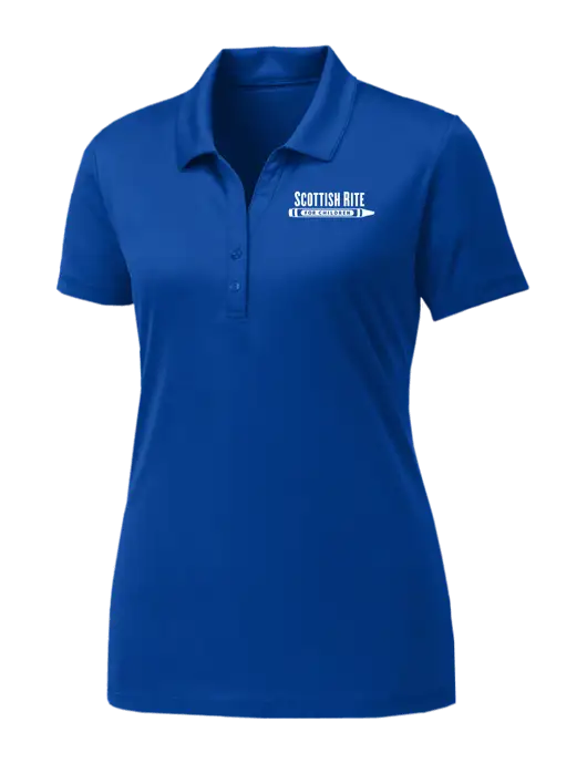 Womens Royal PosiCharge Competitor Polo w/Scottish Rite for Children Logo