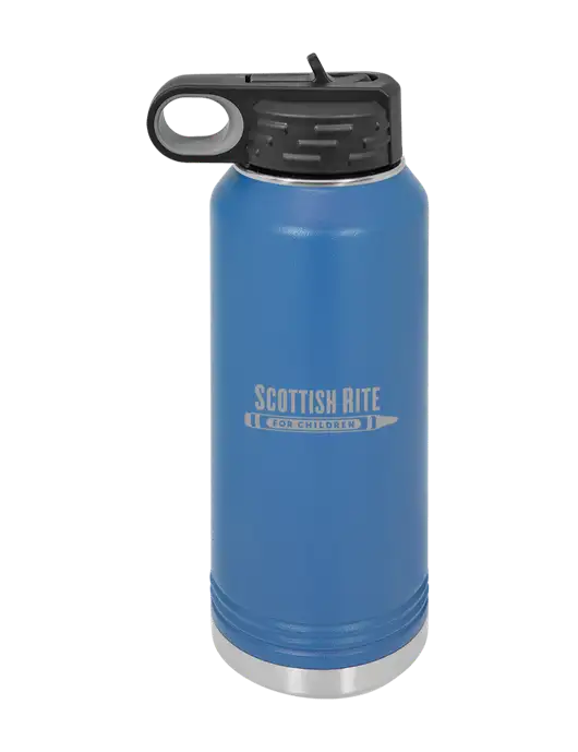 Polar Camel 32 oz Powder Coated Royal Vacuum Insulated Water Bottle w/Scottish Rite for Children Logo