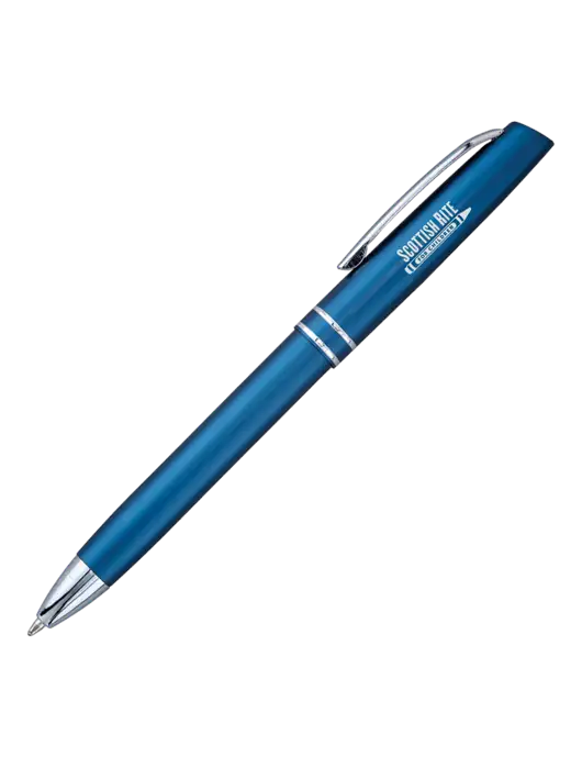 Blue Anguilla Black Ink Pen w/Scottish Rite for Children Logo