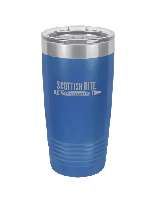 Polar Camel 20 oz Powder Coated Royal Vacuum Insulated Tumbler w/Scottish Rite for Children Logo
