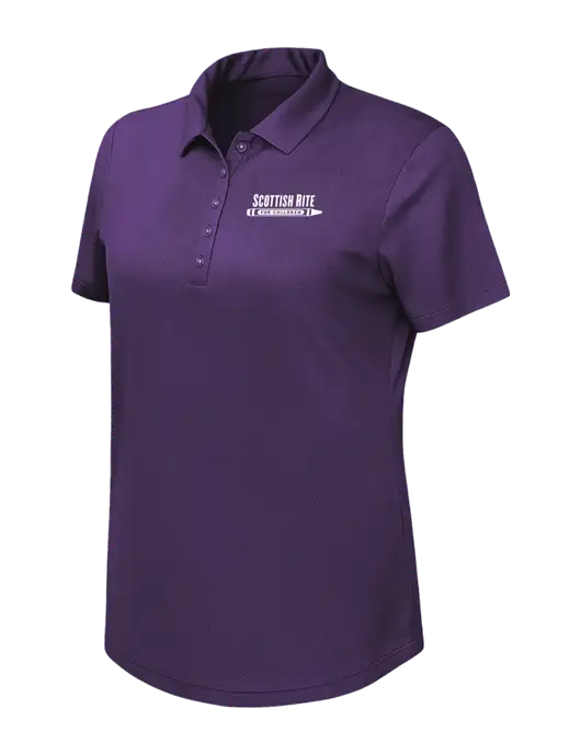 Callaway Womens Birdseye Purple Polo w/Scottish Rite for Children Logo