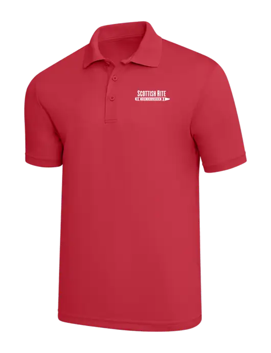 Red PosiCharge RacerMesh Polo w/Scottish Rite for Children Logo