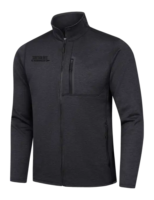 North Face Dark Grey Heather Skyline Full-Zip Fleece Jacket w/Scottish Rite for Children Logo