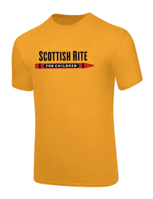 Core Blend Yellow Gold T-Shirt w/Scottish Rite for Children Logo
