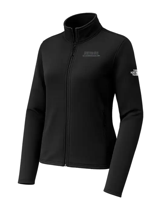 The North Face Womens Aim Full-Zip Black Fleece Jacket w/Scottish Rite for Children Logo