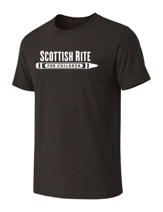 BELLA+CANVAS Dark Grey Heather CVC Short Sleeve Tee w/Scottish Rite for Children Logo