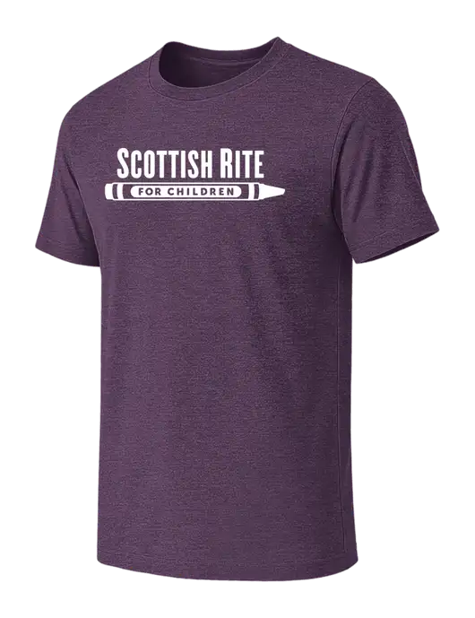 BELLA+CANVAS Heather Purple CVC Short Sleeve Tee w/Scottish Rite for Children Logo