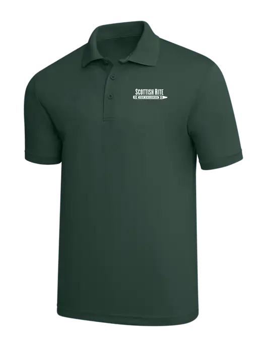 Dark Green PosiCharge RacerMesh Polo w/Scottish Rite for Children Logo