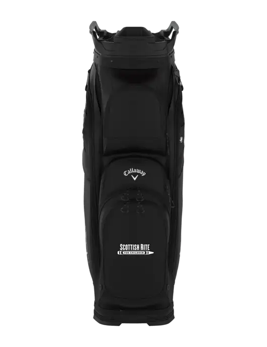 Callaway Org 14 Black Cart Golf Bag  w/Scottish Rite for Children Logo