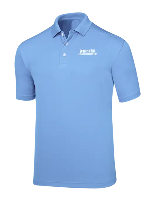 Callaway Core Light Blue Performance Polo w/Scottish Rite for Children Logo