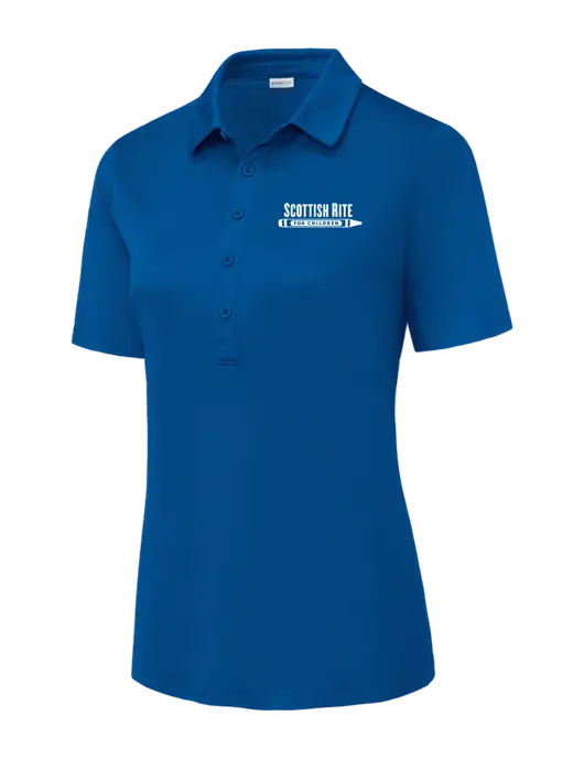 True Royal Womens Posi-UV Pro Polo w/Scottish Rite for Children Logo