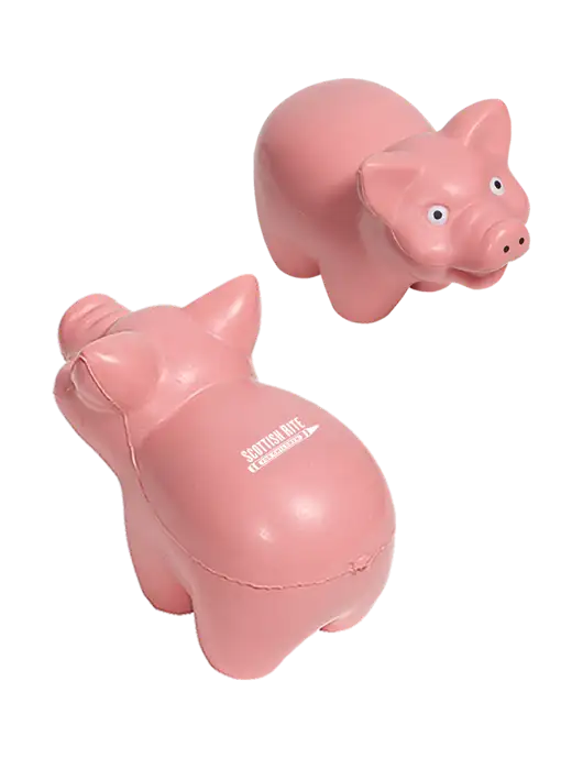 Pink Pig Stress Reliever w/Scottish Rite for Children Logo