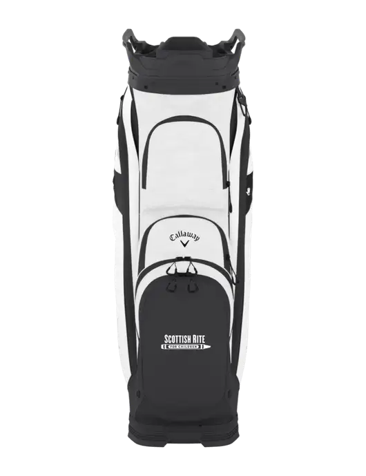 Callaway Org 14 Very Light Grey Camo/White Cart Golf Bag  w/Scottish Rite for Children Logo