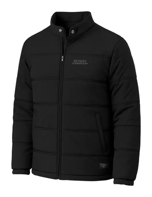 TravisMathew Cold Bay Black Jacket w/Scottish Rite for Children Logo