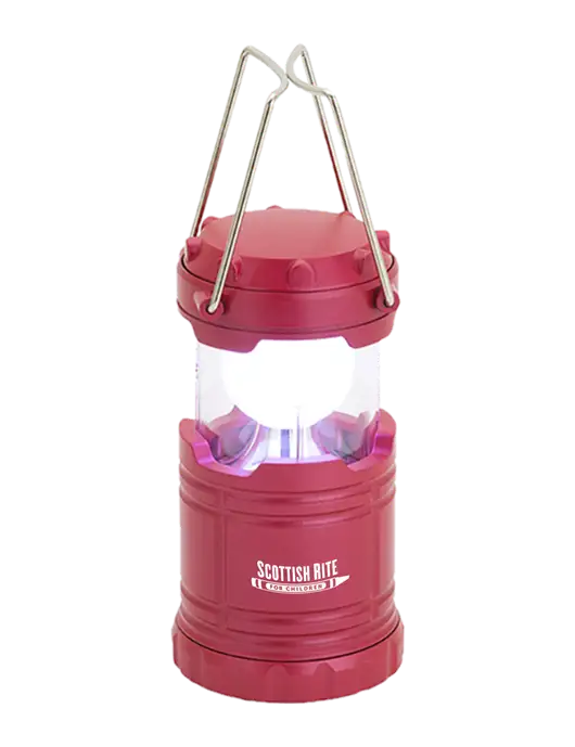 Red Mini Retro Lantern w/Scottish Rite for Children Logo