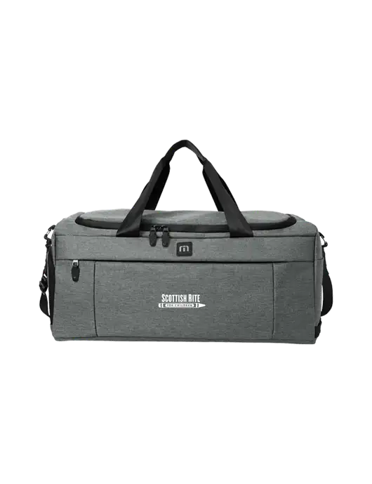 TravisMathew Dark Grey Heather Duration Duffel w/Scottish Rite for Children Logo
