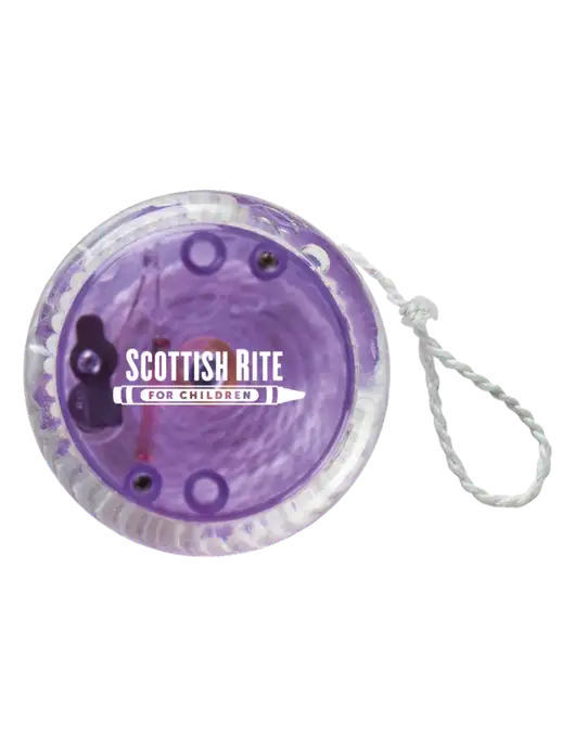 Purple Light Up Yo-Yo w/Scottish Rite for Children Logo