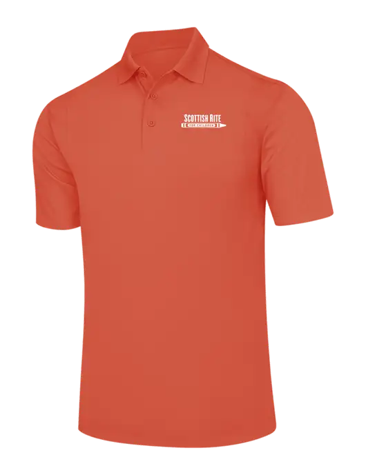 Orange Micropique Sport-Wick Polo w/Scottish Rite for Children Logo