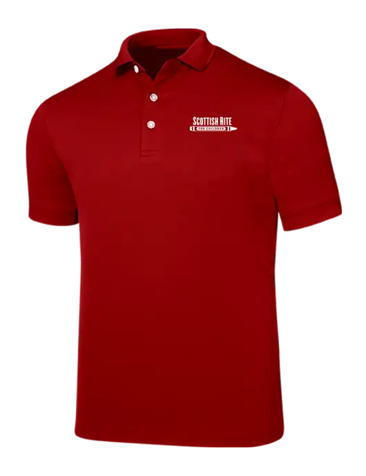 Callaway Ottoman Red Polo w/Scottish Rite for Children Logo