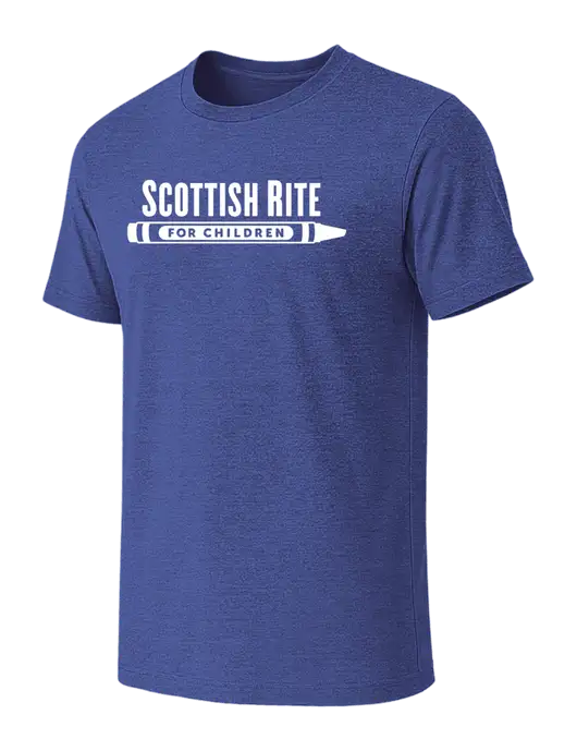 BELLA+CANVAS Heather Royal CVC Short Sleeve Tee w/Scottish Rite for Children Logo