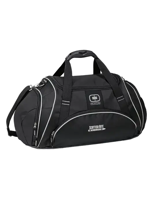 OGIO Black Crunch Duffel
 w/Scottish Rite for Children Logo