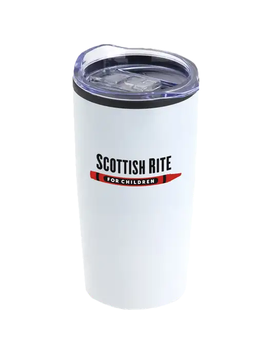 Olympus White 20 oz Tumbler w/Scottish Rite for Children Logo