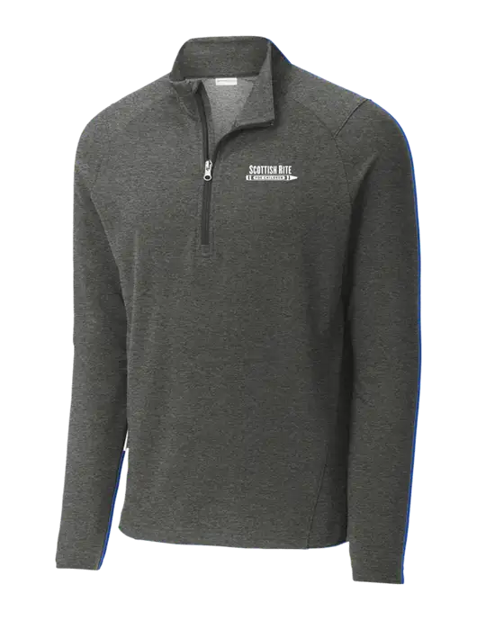 Sport-Wick Flex Fleece Dark Grey Heather 1/4-Zip w/Scottish Rite for Children Logo
