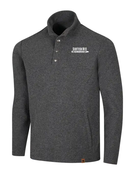 Russell Outdoors Dark Grey Heather Basin Snap Pullover w/Scottish Rite for Children Logo