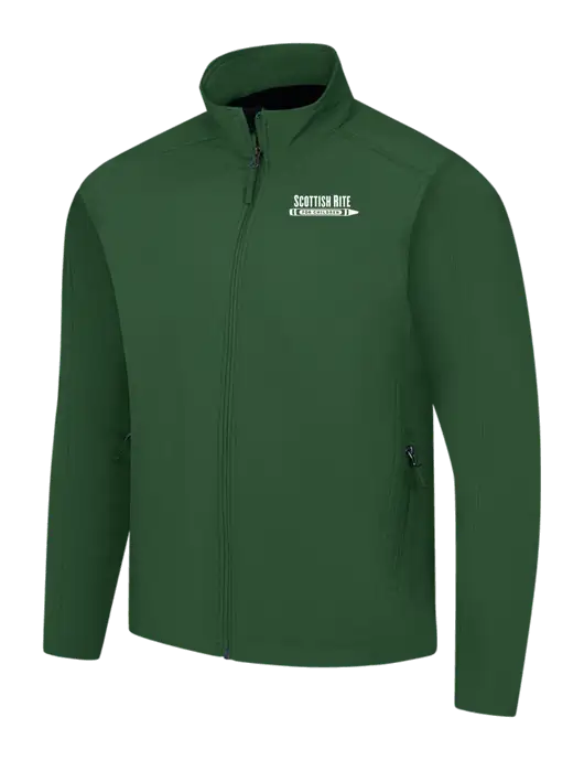 Dark Green Core Soft Shell Jacket w/Scottish Rite for Children Logo