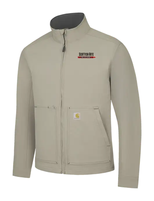Carhartt Light  Grey Super Dux Soft Shell Jacket w/Scottish Rite for Children Logo