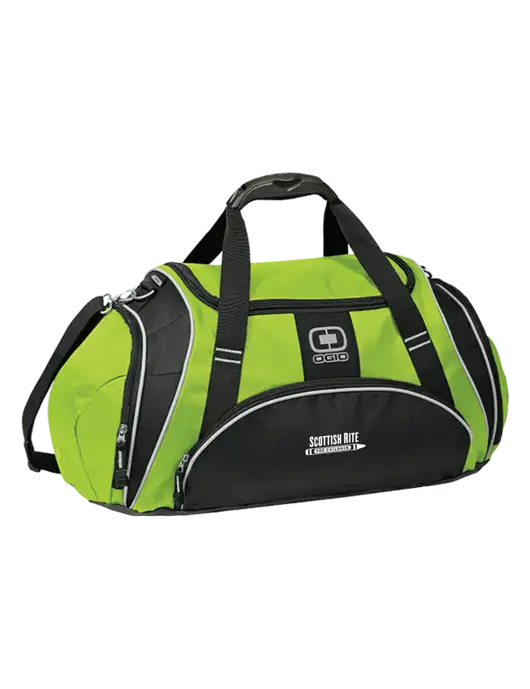 OGIO Lime Green Crunch Duffel
 w/Scottish Rite for Children Logo