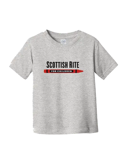 Rabbit Skins Light Grey Heather Toddler Fine Jersey Tee w/Scottish Rite for Children Logo