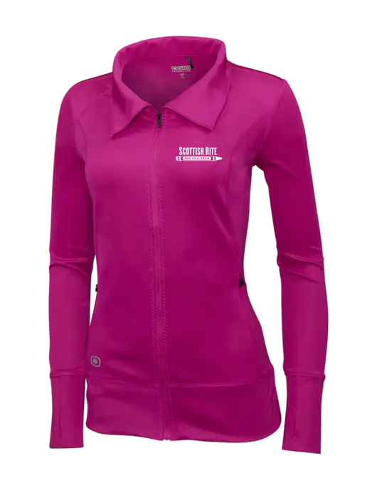 OGIO Dark Fuchsia Womens Endurance Fulcrum Full-Zip w/Scottish Rite for Children Logo