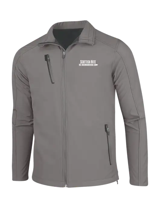 Medium Grey Welded Softshell Jacket w/Scottish Rite for Children Logo
