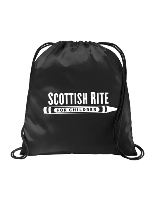 Drawstring  Black Cinch Pack w/Scottish Rite for Children Logo